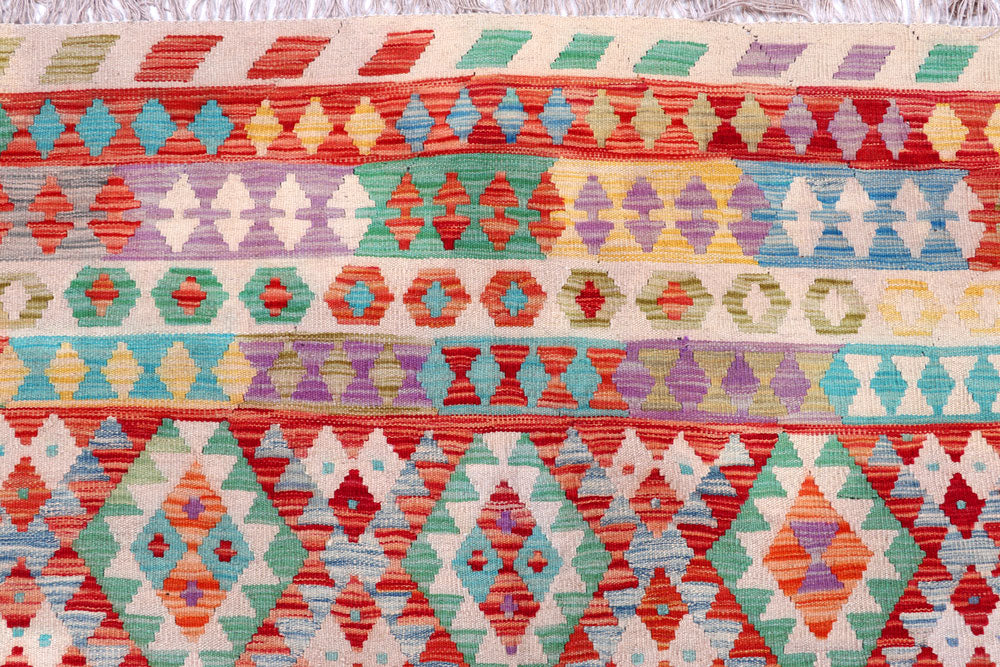 Multi Colored Kilim 8' 6 x 11' 9 - No. 57288 - ALRUG Rug Store