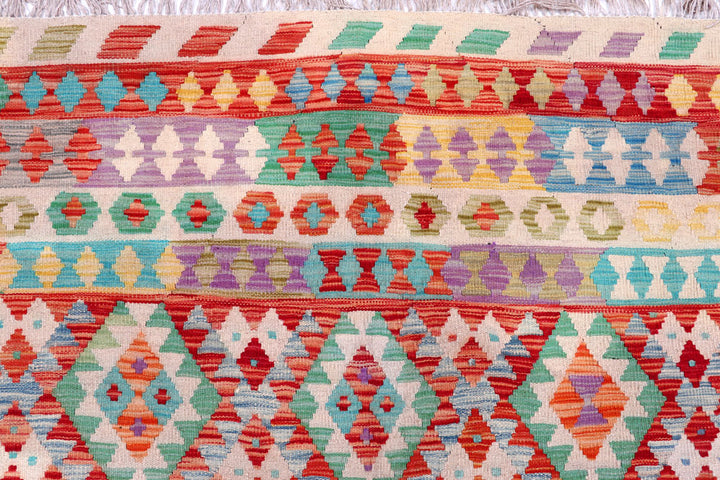 Multi Colored Kilim 8' 6 x 11' 9 - No. 57288 - ALRUG Rug Store