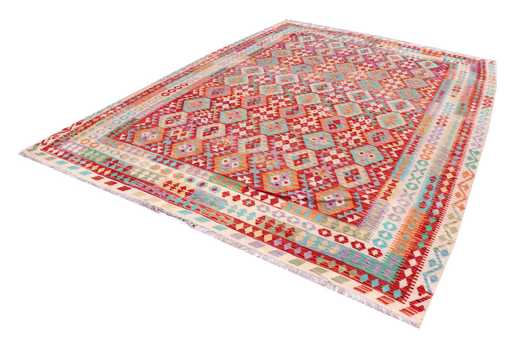 Multi Colored Kilim 8' 6 x 11' 9 - No. 57288 - ALRUG Rug Store