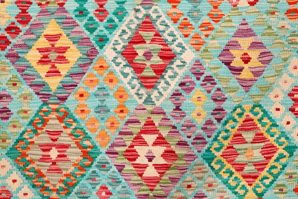 Multi Colored Kilim 9' 3 x 12' 2 - No. 57290 - ALRUG Rug Store