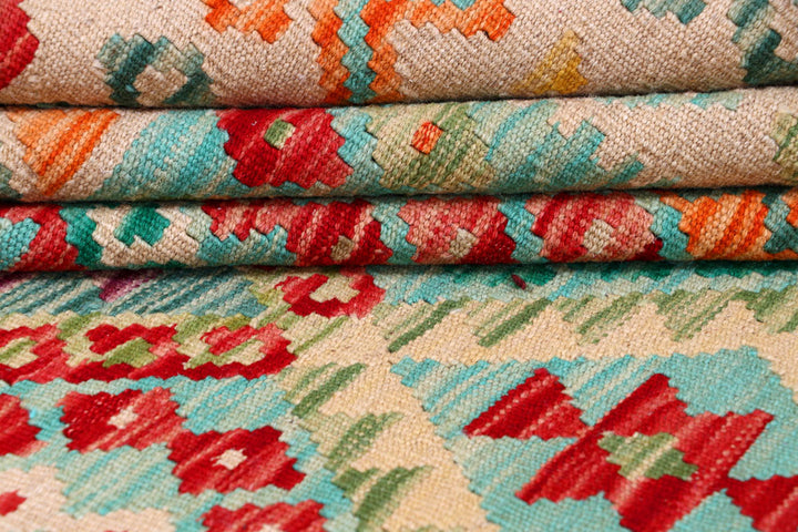 Multi Colored Kilim 9' 3 x 12' 2 - No. 57290 - ALRUG Rug Store