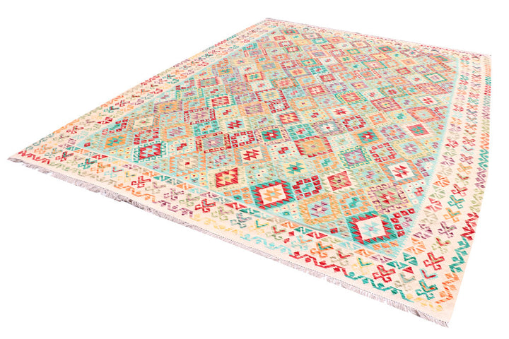 Multi Colored Kilim 9' 3 x 12' 2 - No. 57290 - ALRUG Rug Store