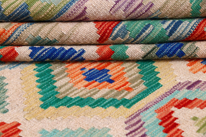 Multi Colored Kilim 8' 8 x 11' 7 - No. 57291 - ALRUG Rug Store