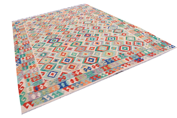 Multi Colored Kilim 8' 8 x 11' 7 - No. 57291 - ALRUG Rug Store