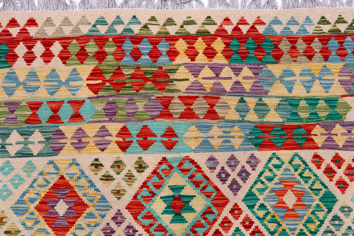 Multi Colored Kilim 8' 10 x 11' 3 - No. 57292 - ALRUG Rug Store