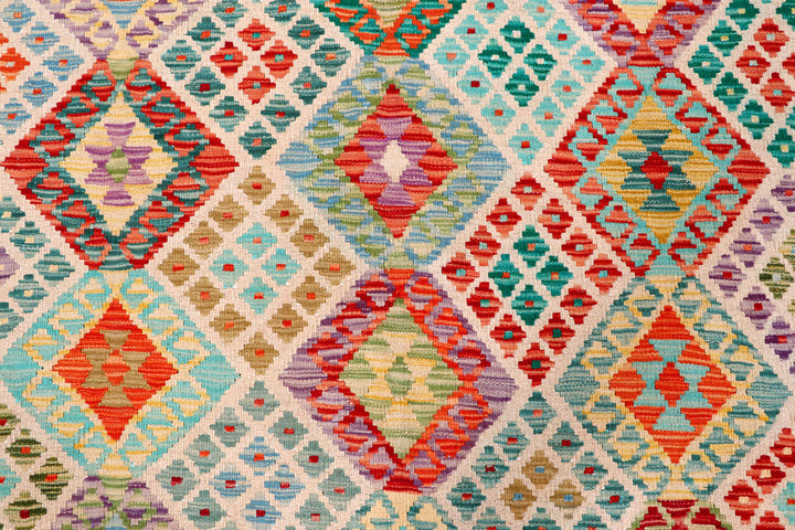 Multi Colored Kilim 8' 10 x 11' 3 - No. 57292 - ALRUG Rug Store