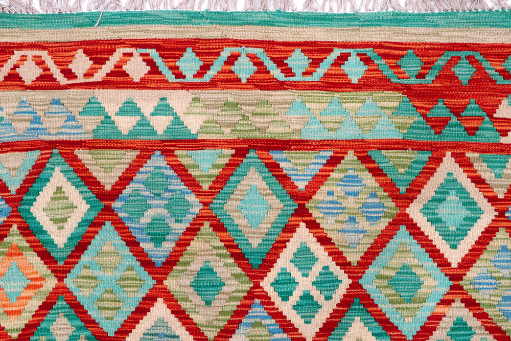 Multi Colored Kilim 8' 8 x 11' 1 - No. 57293 - ALRUG Rug Store