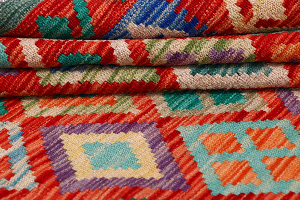 Multi Colored Kilim 8' 8 x 11' 1 - No. 57293 - ALRUG Rug Store
