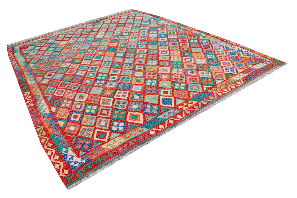 Multi Colored Kilim 8' 8 x 11' 1 - No. 57293 - ALRUG Rug Store