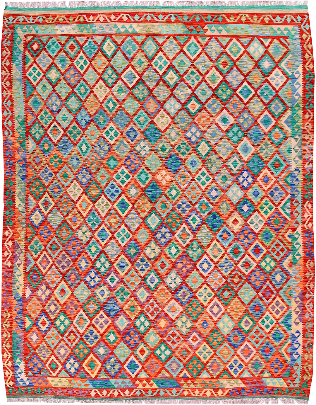 Multi Colored Kilim 8' 8 x 11' 1 - No. 57293 - ALRUG Rug Store