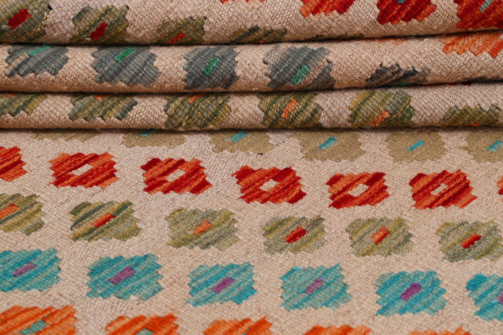 Multi Colored Kilim 8' 2 x 11' 3 - No. 57294 - ALRUG Rug Store