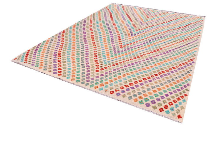 Multi Colored Kilim 8' 2 x 11' 3 - No. 57294 - ALRUG Rug Store