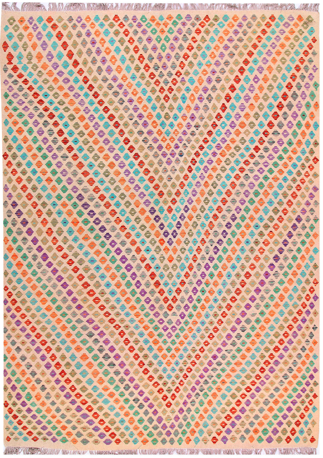 Multi Colored Kilim 8' 2 x 11' 3 - No. 57294 - ALRUG Rug Store