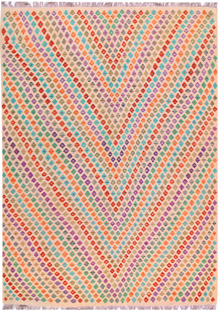 Multi Colored Kilim 8' 2 x 11' 3 - No. 57294 - ALRUG Rug Store