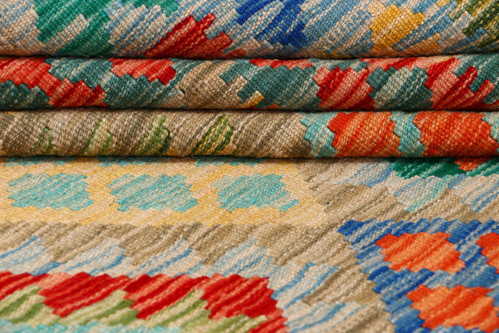 Multi Colored Kilim 8' 10 x 12' - No. 57295 - ALRUG Rug Store