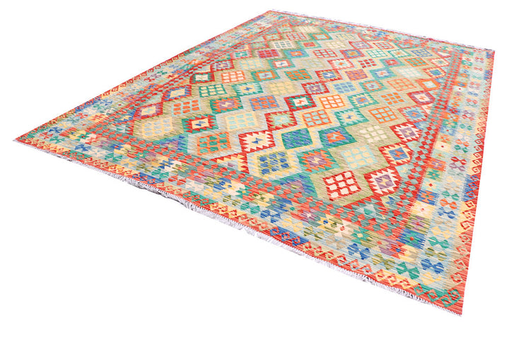 Multi Colored Kilim 8' 10 x 12' - No. 57295 - ALRUG Rug Store