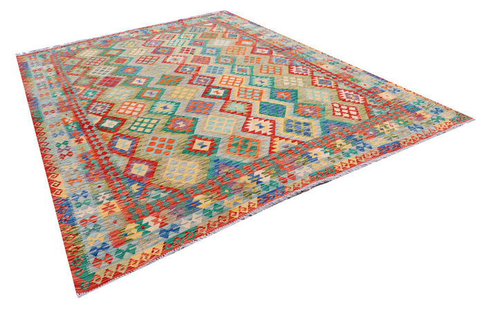 Multi Colored Kilim 8' 10 x 12' - No. 57295 - ALRUG Rug Store
