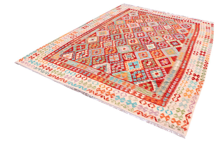 Multi Colored Kilim 8' 2 x 11' 4 - No. 57296 - ALRUG Rug Store