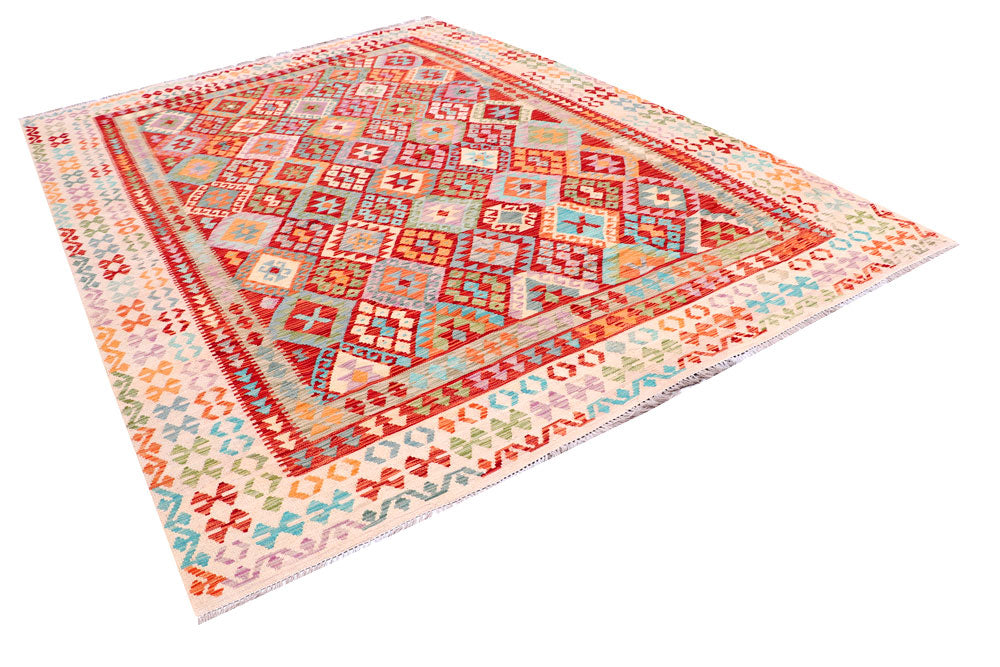 Multi Colored Kilim 8' 2 x 11' 4 - No. 57296 - ALRUG Rug Store