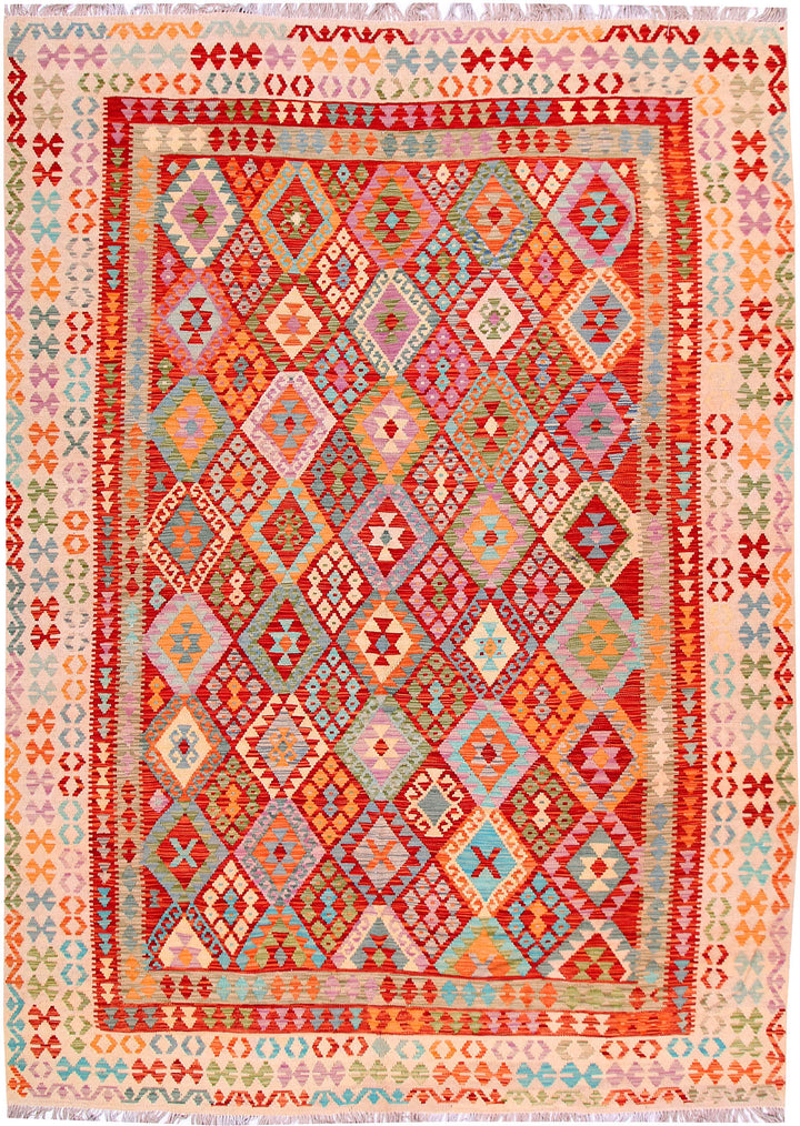 Multi Colored Kilim 8' 2 x 11' 4 - No. 57296 - ALRUG Rug Store