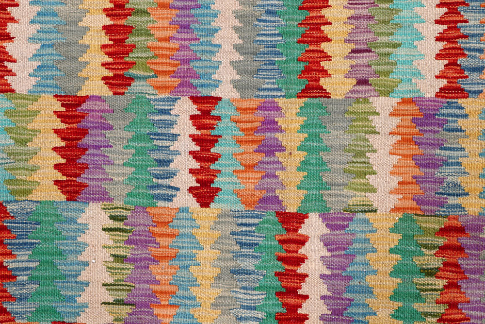 Multi Colored Kilim 8' 10 x 11' 7 - No. 57297 - ALRUG Rug Store