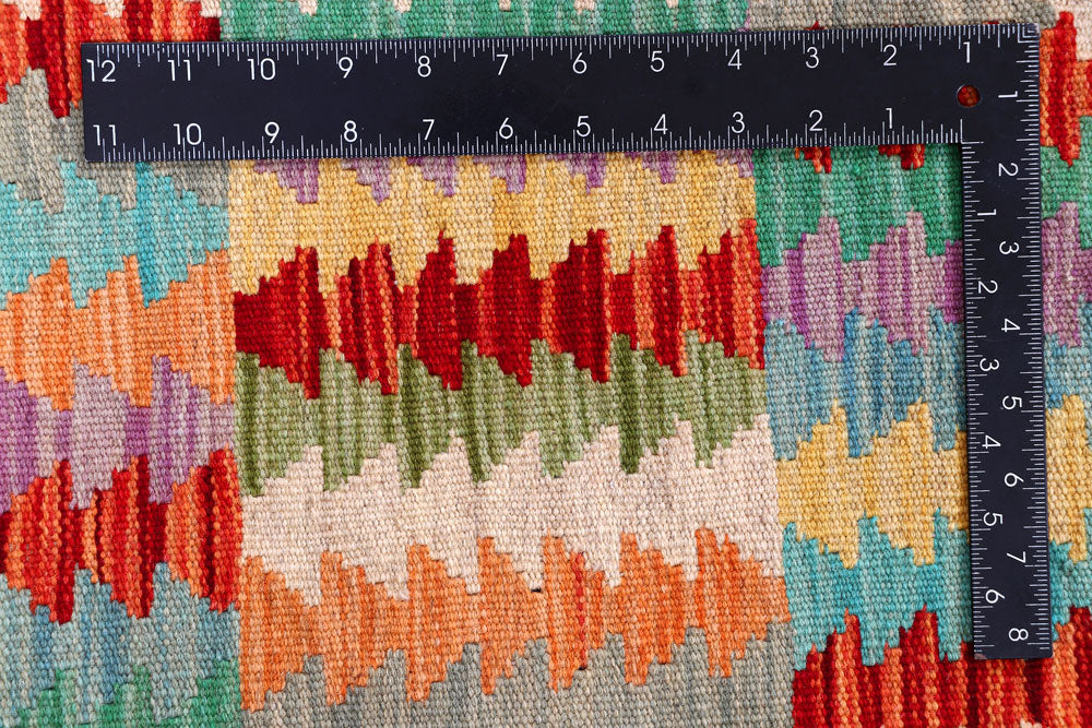 Multi Colored Kilim 8' 10 x 11' 7 - No. 57297 - ALRUG Rug Store