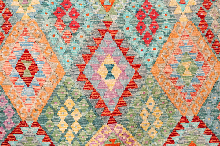 Multi Colored Kilim 8' 10 x 12' 3 - No. 57298 - ALRUG Rug Store