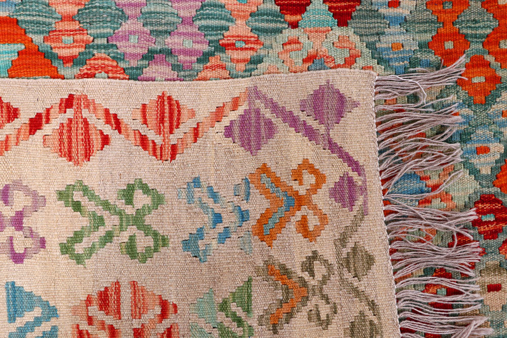 Multi Colored Kilim 8' 10 x 12' 3 - No. 57298 - ALRUG Rug Store