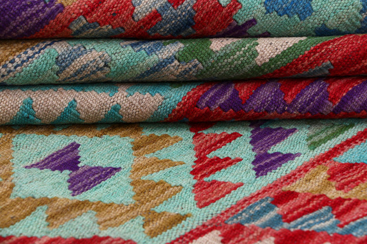 Multi Colored Kilim 8' 5 x 11' 3 - No. 57299 - ALRUG Rug Store