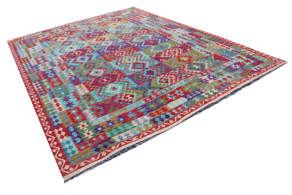 Multi Colored Kilim 8' 5 x 11' 3 - No. 57299 - ALRUG Rug Store