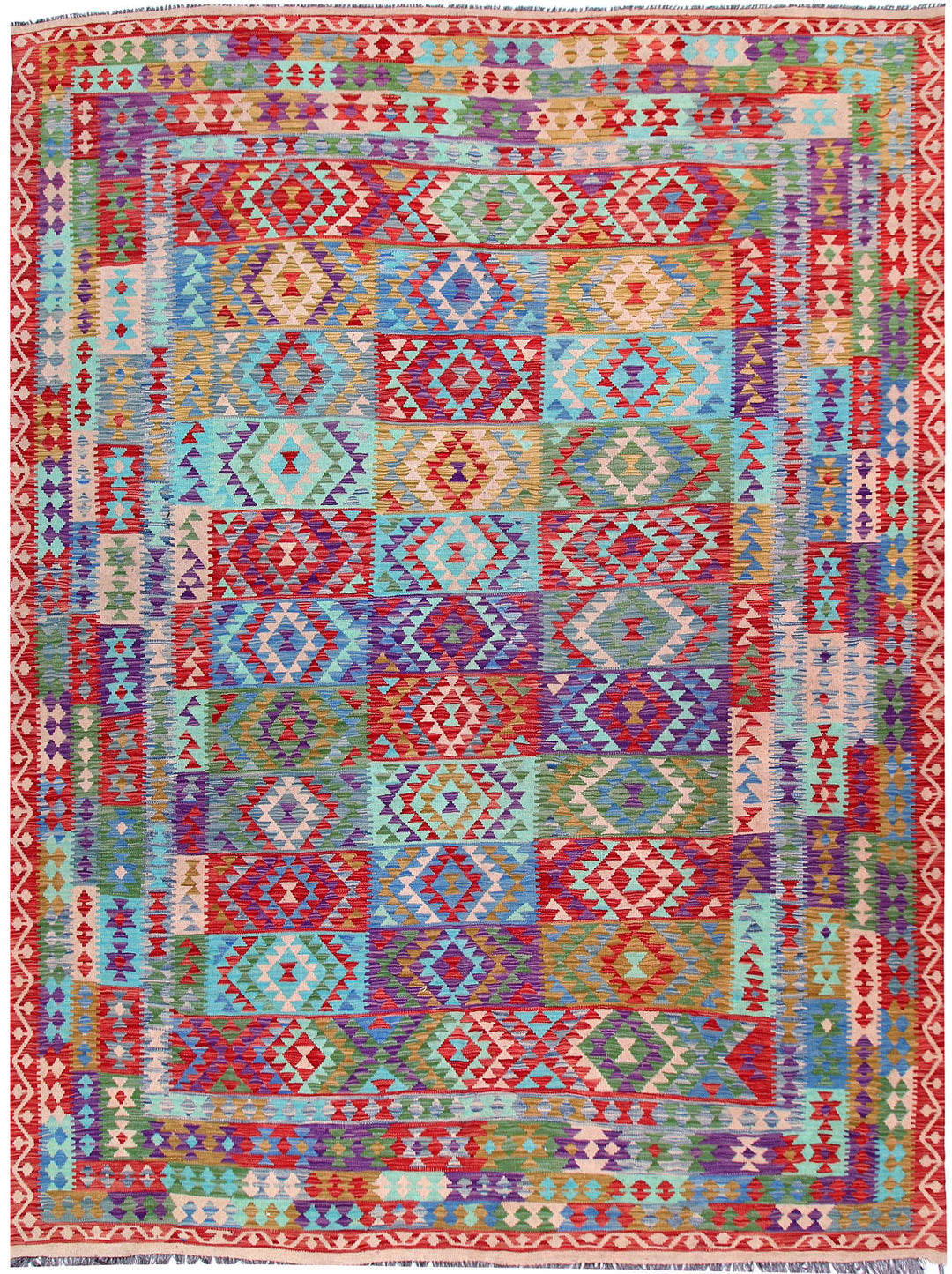 Multi Colored Kilim 8' 5 x 11' 3 - No. 57299 - ALRUG Rug Store