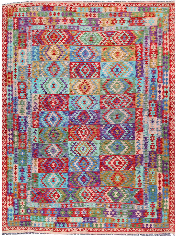 Multi Colored Kilim 8' 5 x 11' 3 - No. 57299 - ALRUG Rug Store
