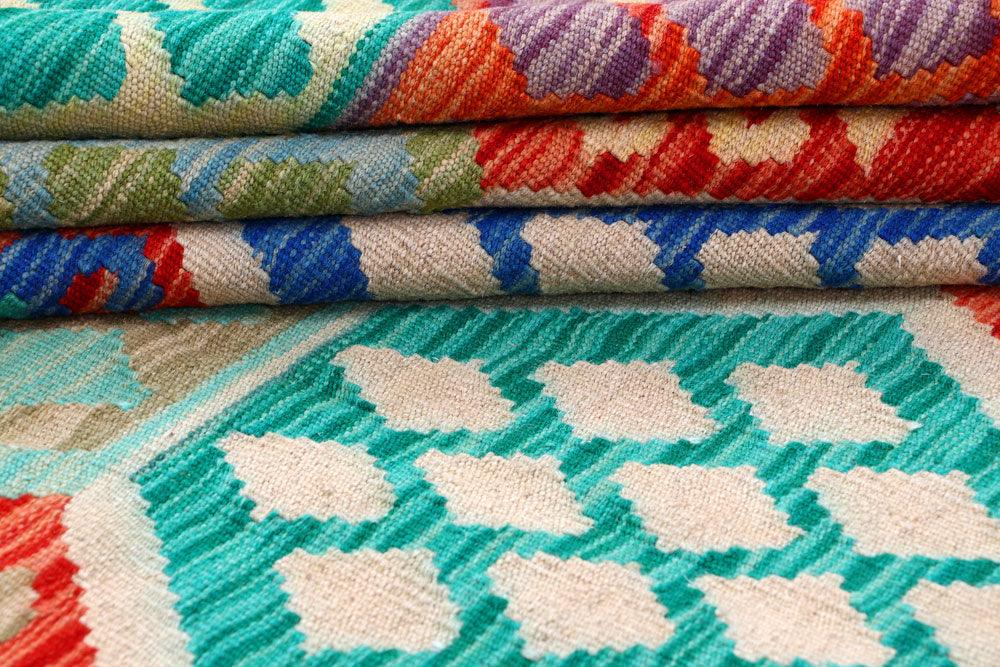 Multi Colored Kilim 8' 8 x 11' 5 - No. 57301 - ALRUG Rug Store