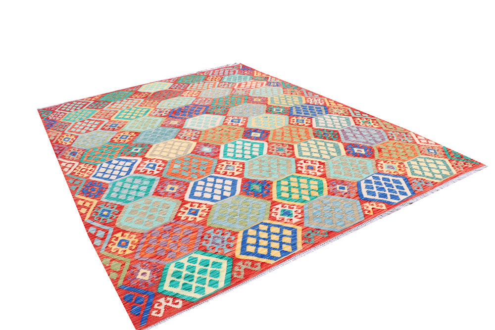 Multi Colored Kilim 8' 8 x 11' 5 - No. 57301 - ALRUG Rug Store