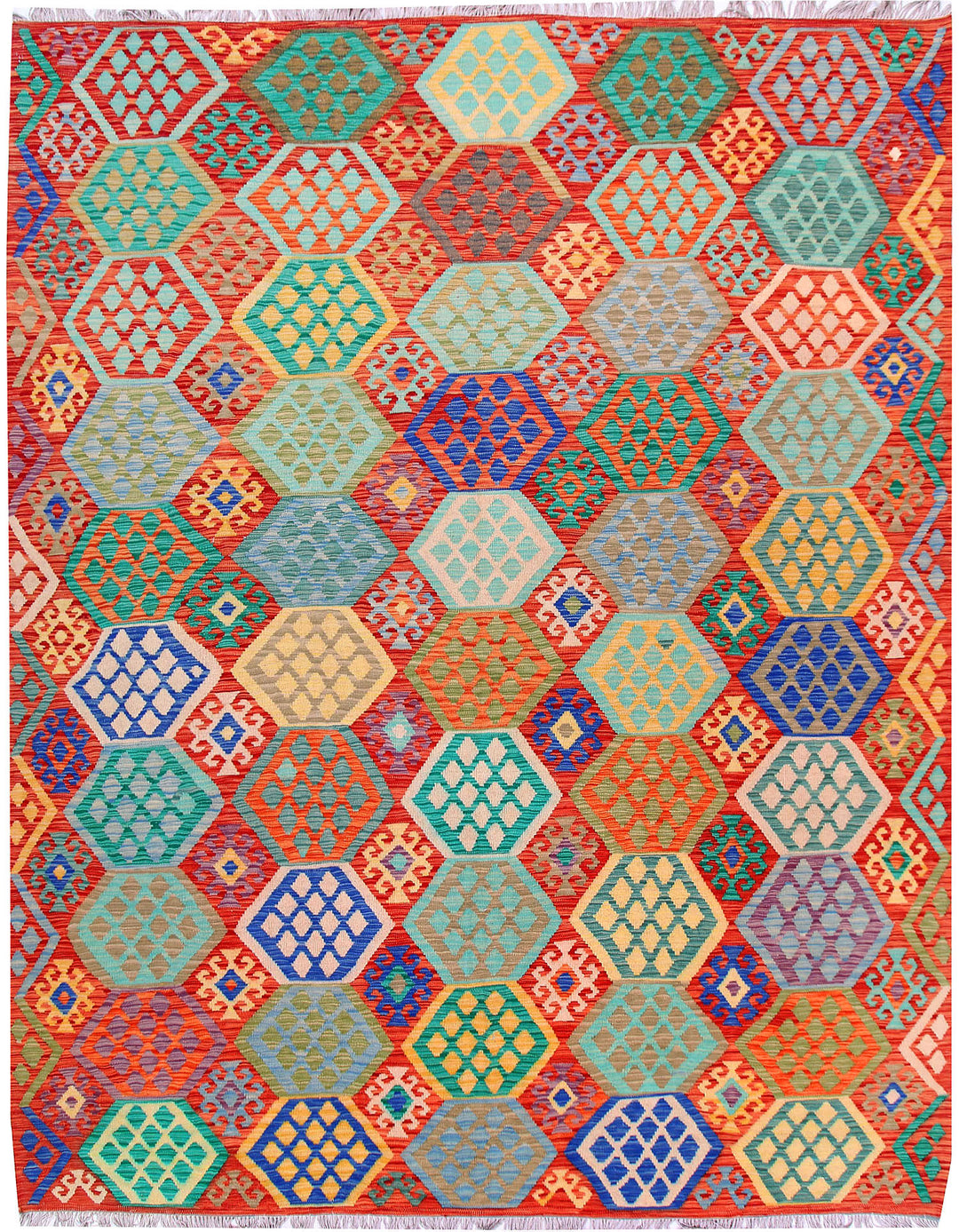 Multi Colored Kilim 8' 8 x 11' 5 - No. 57301 - ALRUG Rug Store