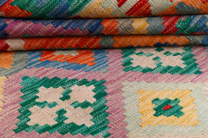 Multi Colored Kilim 8' 3 x 9' 9 - No. 57302 - ALRUG Rug Store