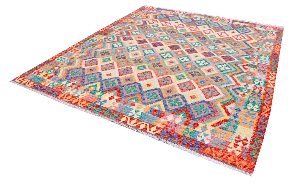 Multi Colored Kilim 8' 3 x 9' 9 - No. 57302 - ALRUG Rug Store