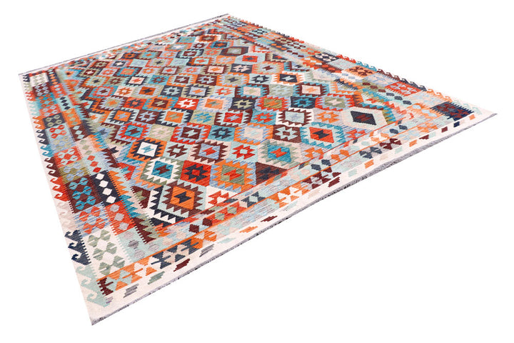 Multi Colored Kilim 8' 3 x 11' 4 - No. 57305 - ALRUG Rug Store