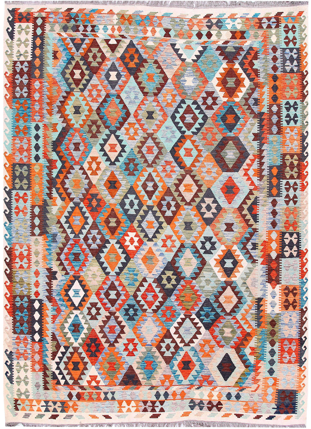 Multi Colored Kilim 8' 3 x 11' 4 - No. 57305 - ALRUG Rug Store