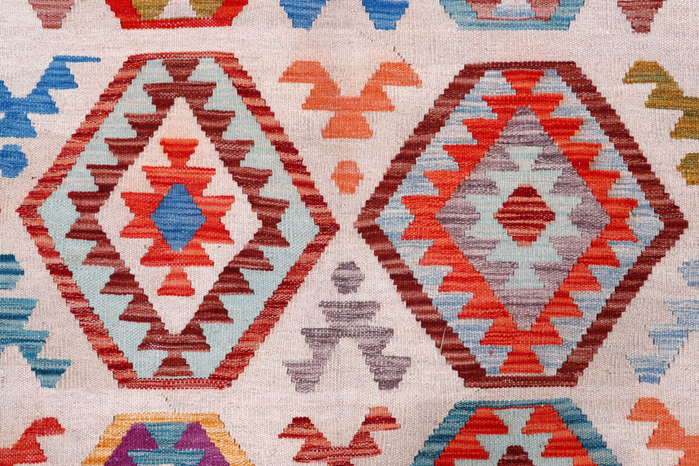 Multi Colored Kilim 7' 10 x 11' 3 - No. 57307 - ALRUG Rug Store