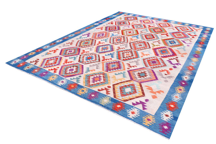 Multi Colored Kilim 7' 10 x 11' 3 - No. 57307 - ALRUG Rug Store