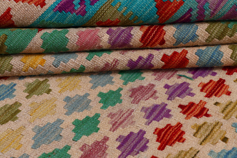 Multi Colored Kilim 7' 10 x 9' 11 - No. 57308 - ALRUG Rug Store