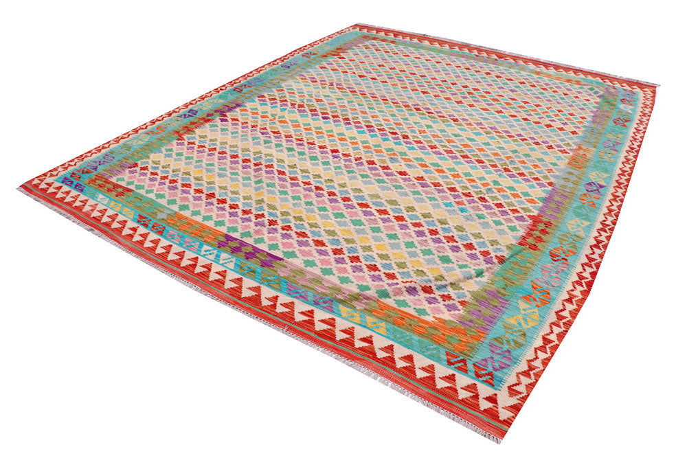 Multi Colored Kilim 7' 10 x 9' 11 - No. 57308 - ALRUG Rug Store