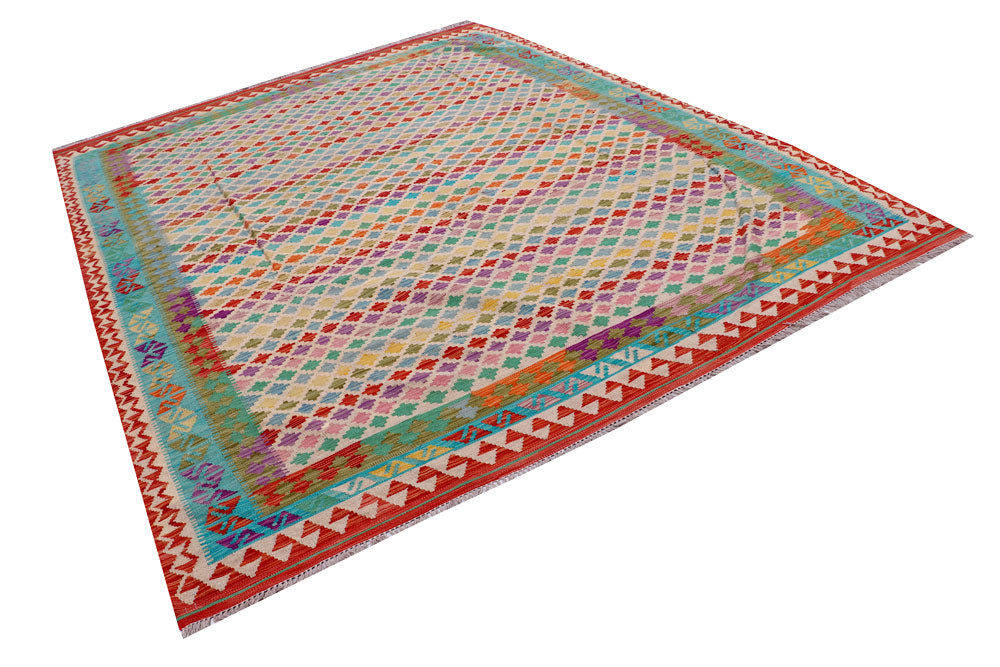Multi Colored Kilim 7' 10 x 9' 11 - No. 57308 - ALRUG Rug Store