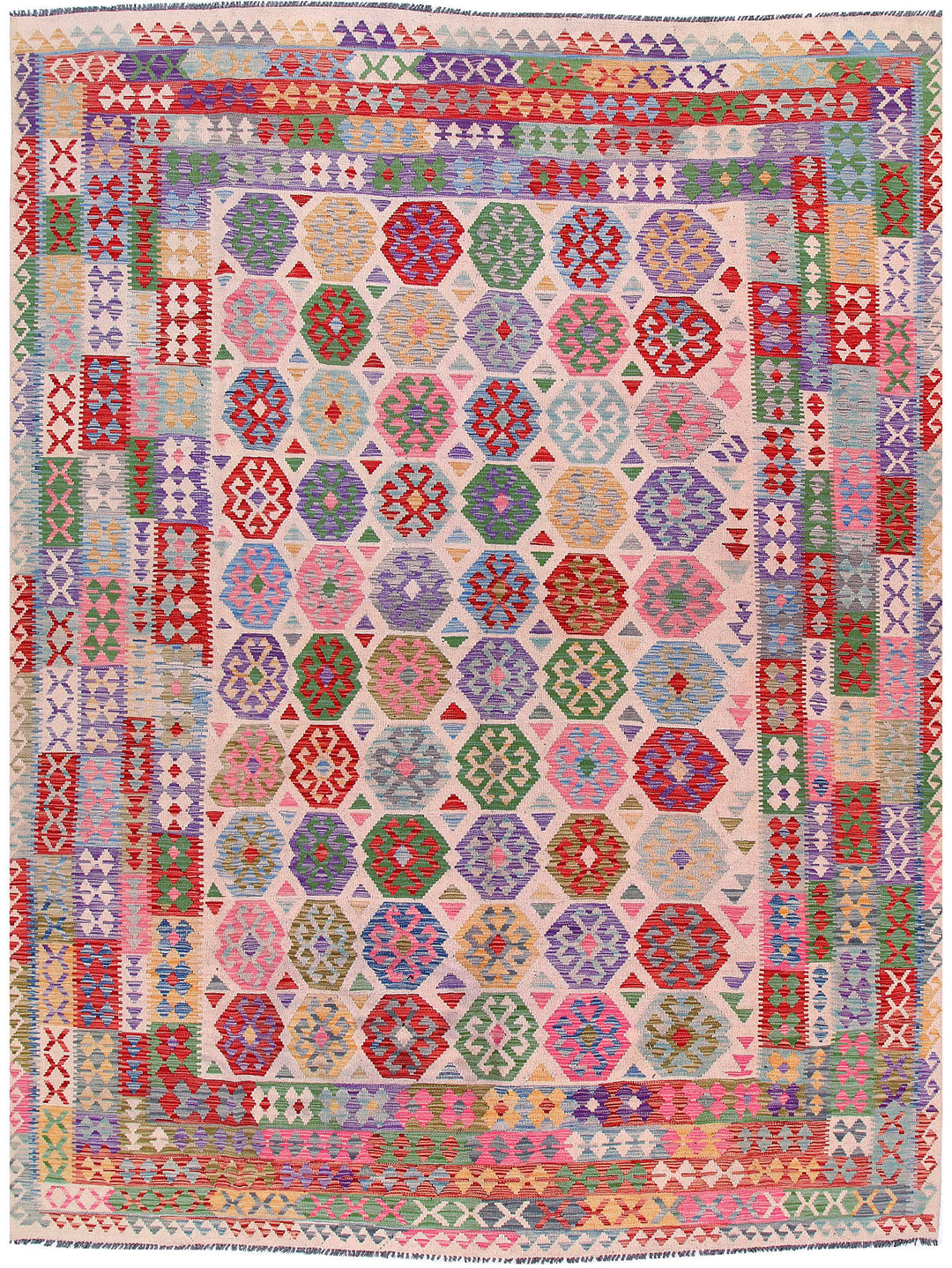 Multi Colored Kilim 8' 4 x 11' 7 - No. 57310 - ALRUG Rug Store