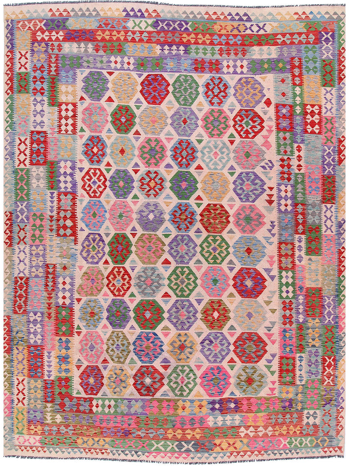 Multi Colored Kilim 8' 4 x 11' 7 - No. 57310 - ALRUG Rug Store