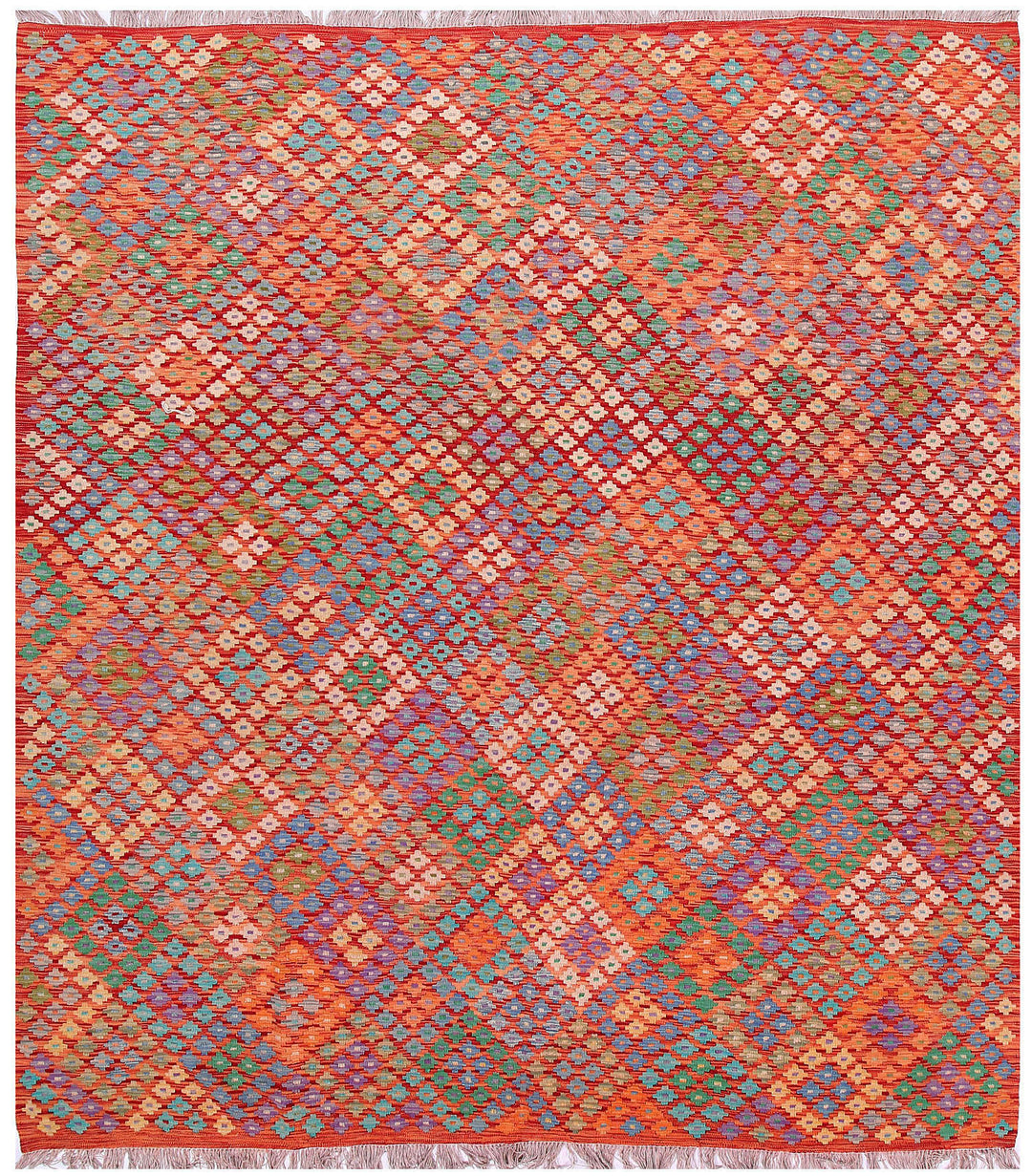 Multi Colored Kilim 8' 2 x 9' 7 - No. 57311 - ALRUG Rug Store