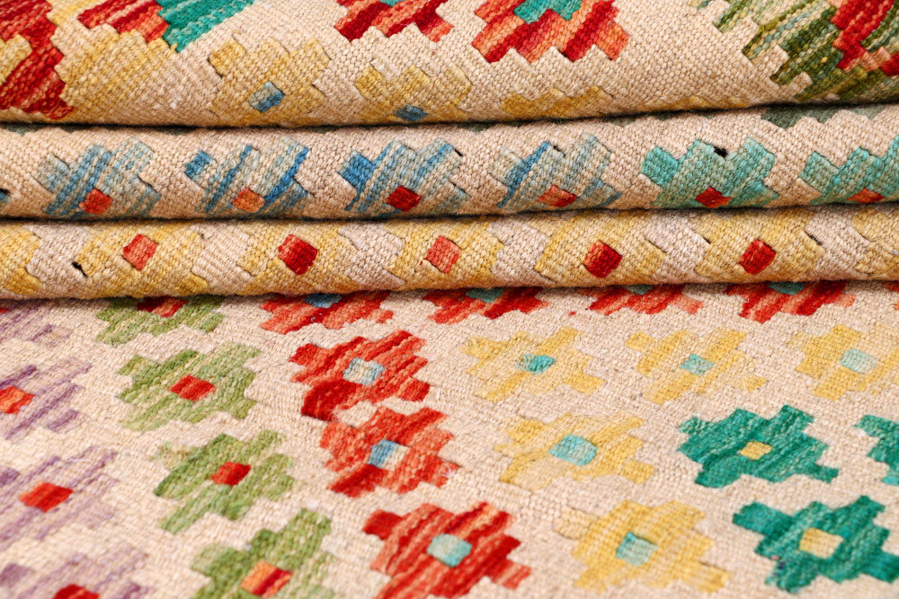 Multi Colored Kilim 8' 2 x 11' 5 - No. 57312 - ALRUG Rug Store