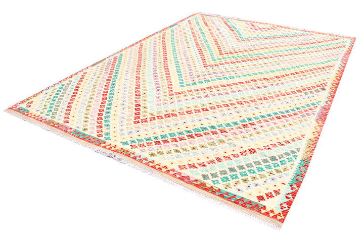 Multi Colored Kilim 8' 2 x 11' 5 - No. 57312 - ALRUG Rug Store