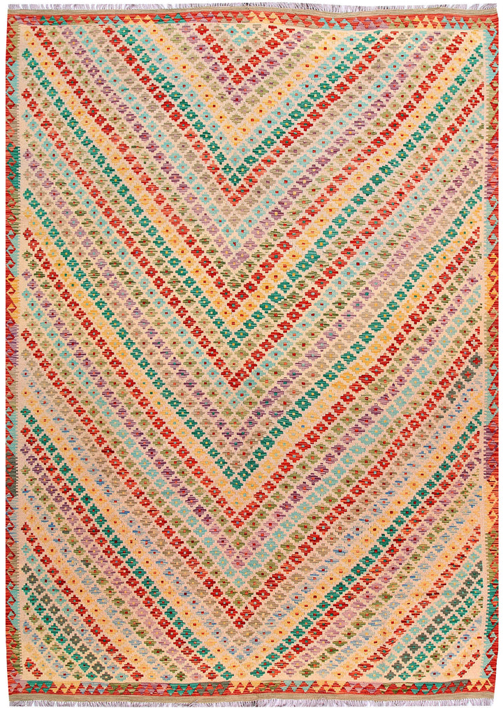 Multi Colored Kilim 8' 2 x 11' 5 - No. 57312 - ALRUG Rug Store